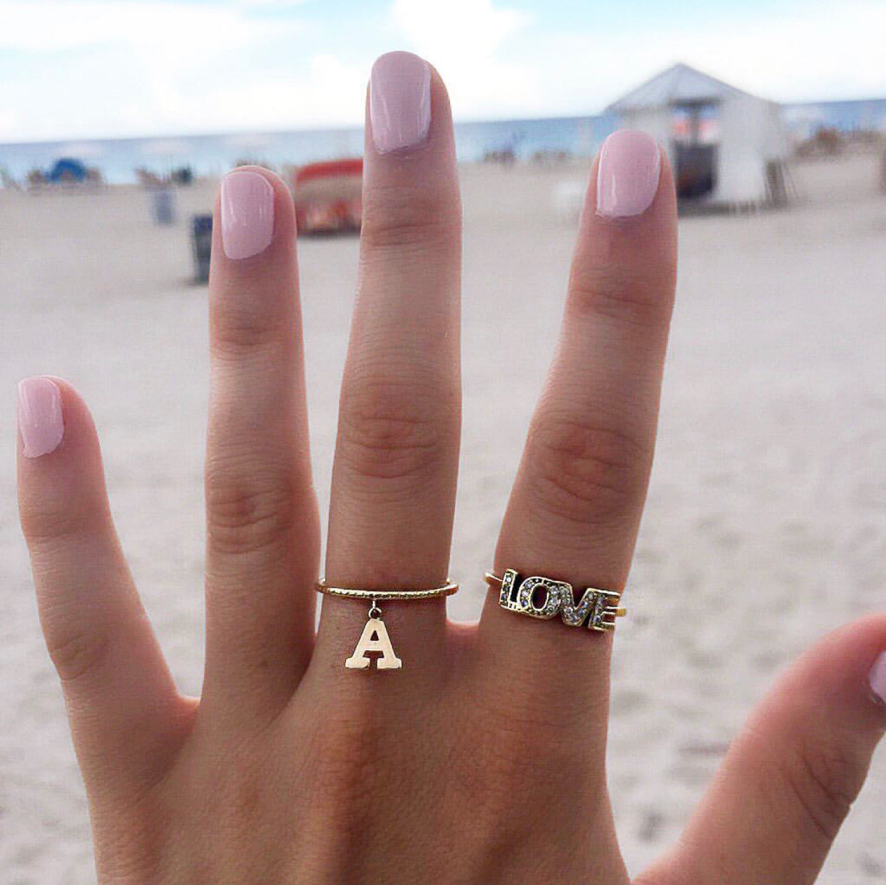 Amazon.com: Hand Made 14K Gold Filled Custom Initial Ring Personalized  Letter Stacking Name Birthday Bridesmaid Wedding Gift Friendship Couple  Women Men 925 Sterling Silver 14K Rose Gold Filled Hypoallergenic :  Handmade Products